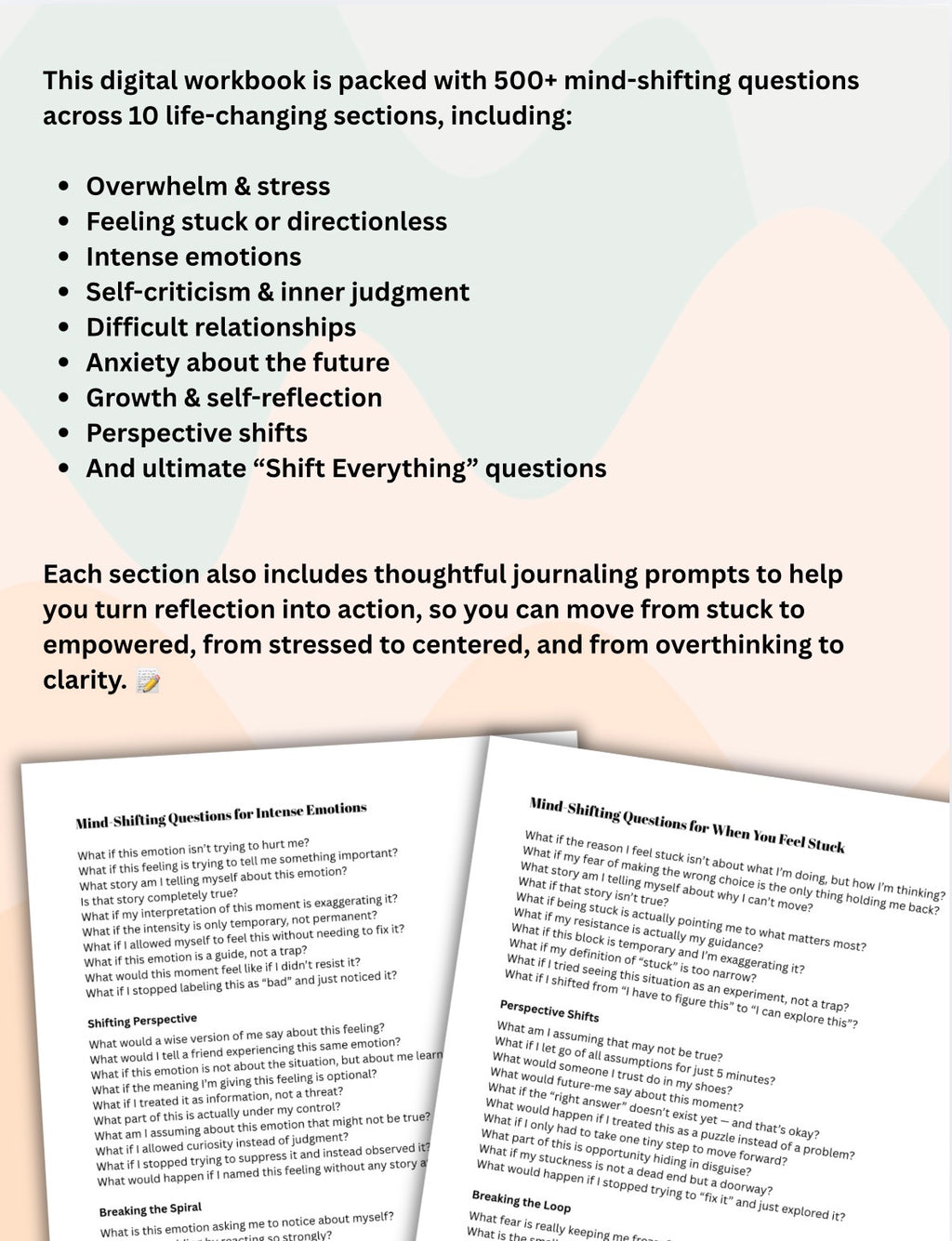 Shift Everything Questions  500+ Journaling Prompts (Digital Download)