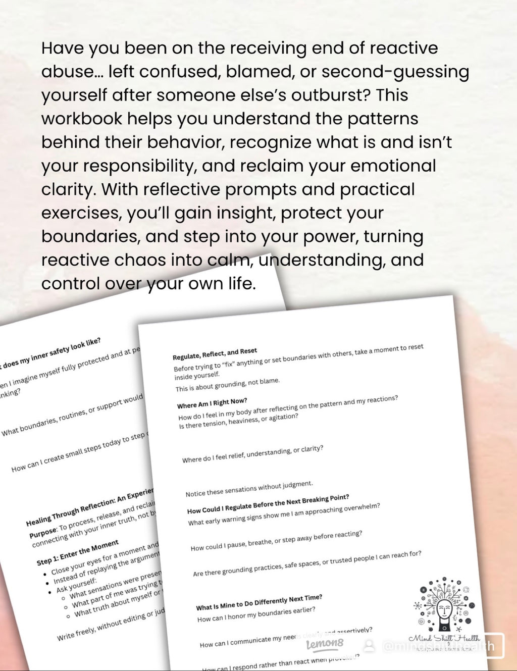 Reactive Abuse Healing Workbook | Self-Help Journal for Victims of Emotional Abuse | Reflect, Understand Triggers, Set Boundaries