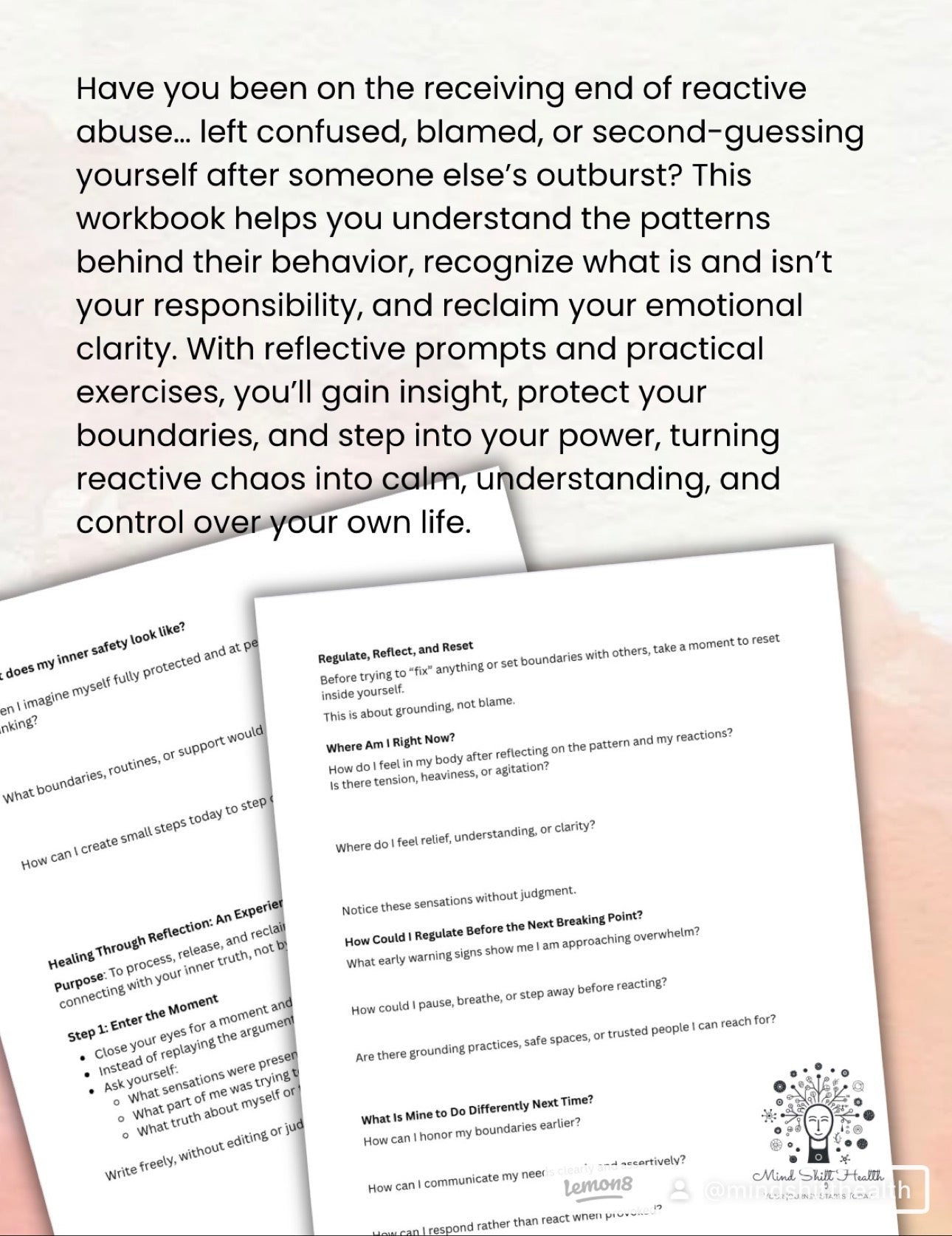 Reactive Abuse Healing Workbook | Self-Help Journal for Victims of Emotional Abuse | Reflect, Understand Triggers, Set Boundaries