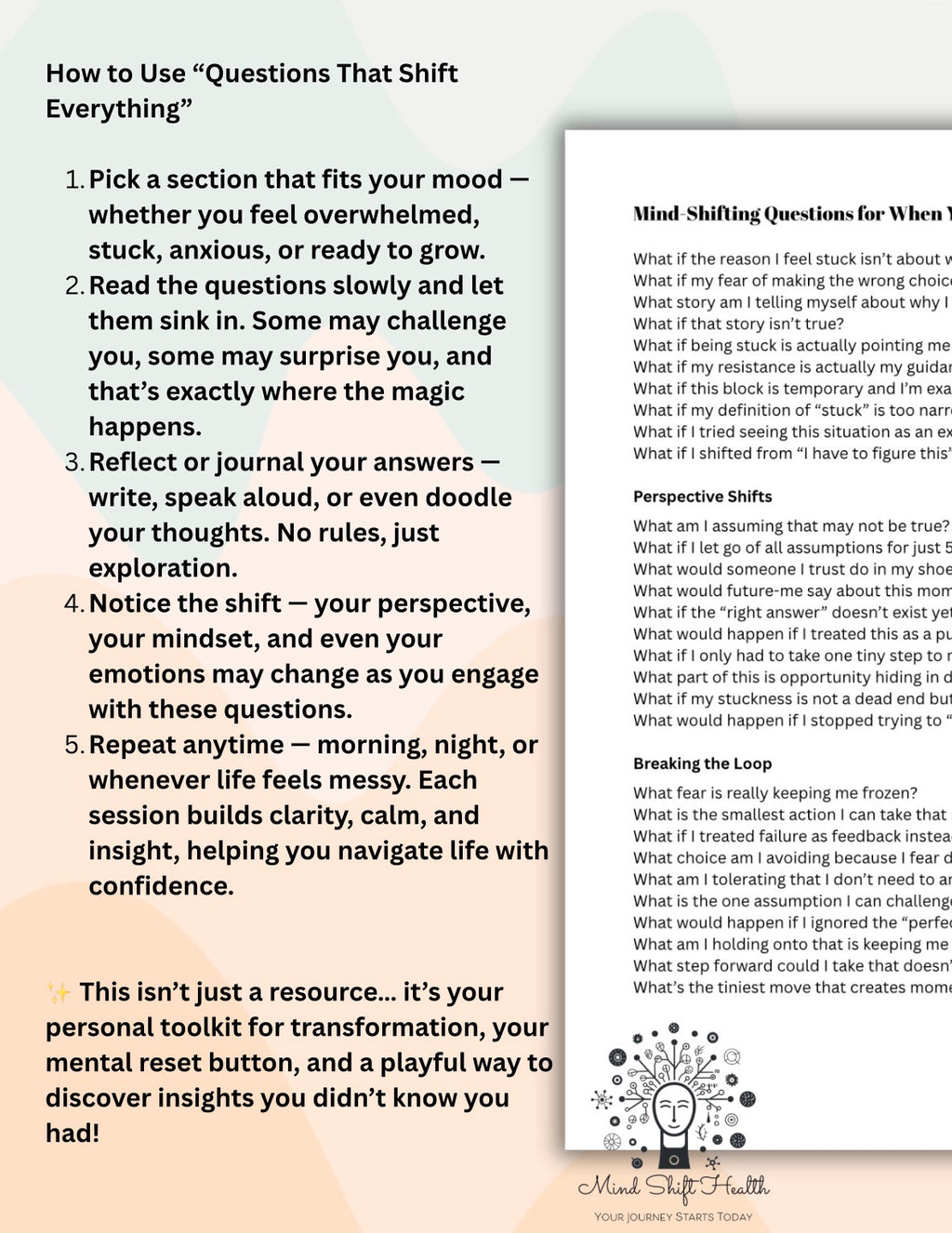 Shift Everything Questions  500+ Journaling Prompts (Digital Download)