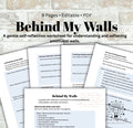 Emotional Walls Worksheet: Self-Reflection for Vulnerability & Personal Growth (PDF)