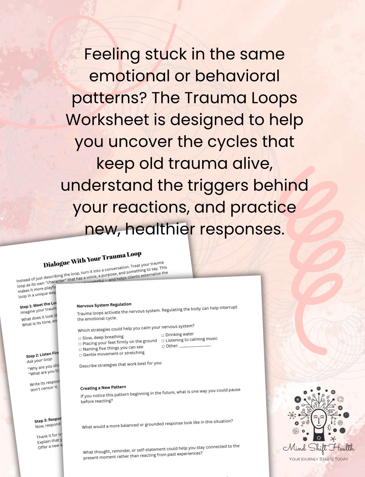 Trauma Loops Worksheet, Healing Exercise (PDF Download)