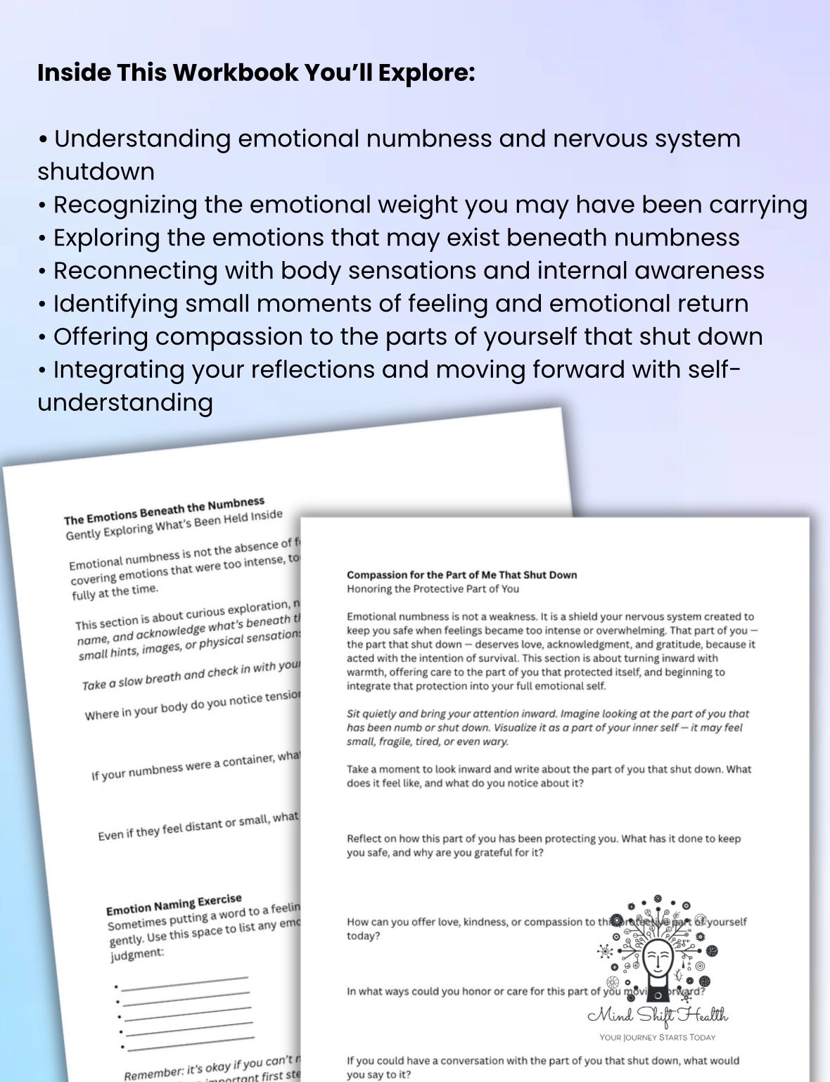 Emotional Numbness, When You Feel Nothing Workbook Nervous System Healing, Trauma Recovery, Emotional Awareness Journal