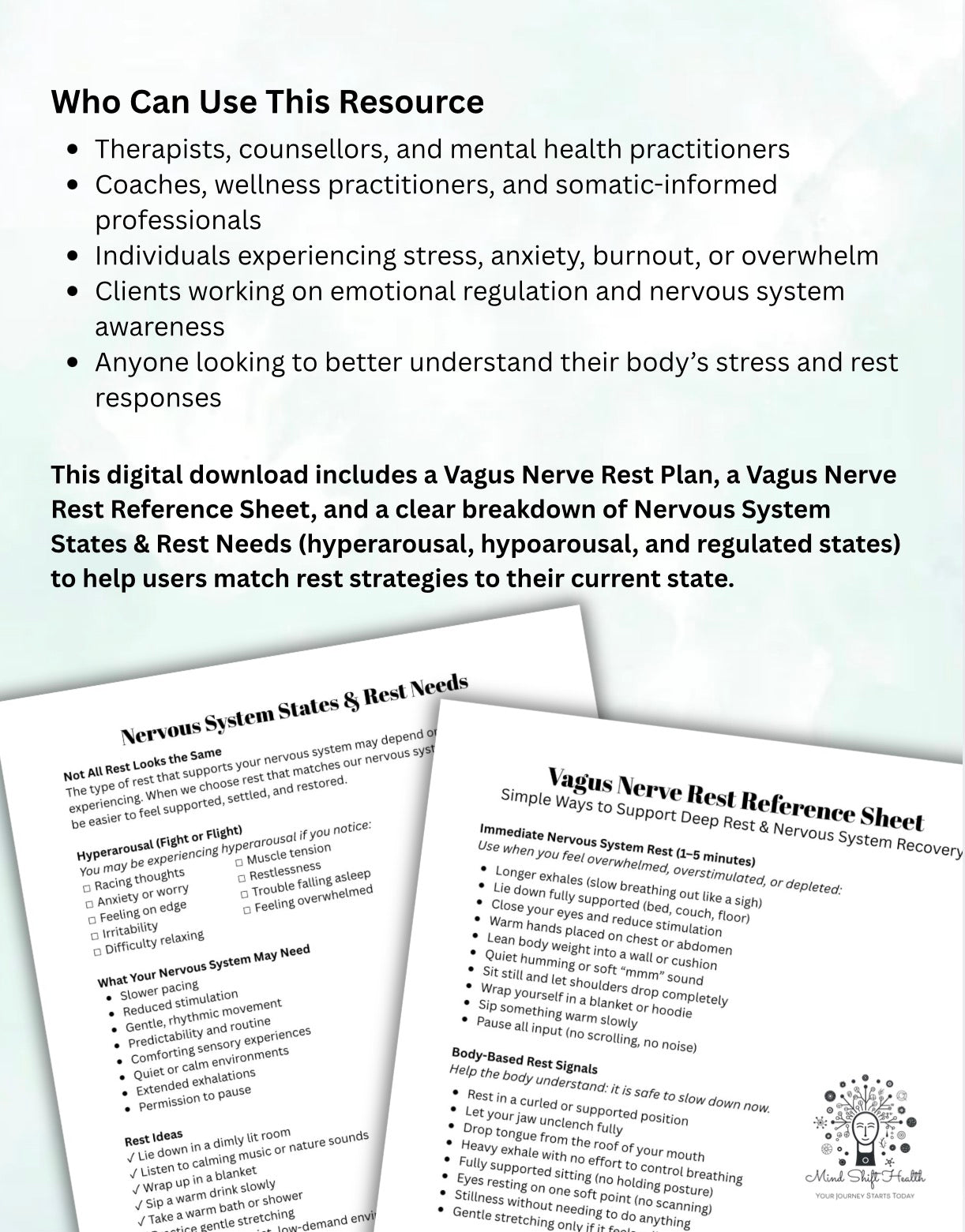 Vagus Nerve Rest Toolkit: Nervous System Recovery & Rest Support Guide