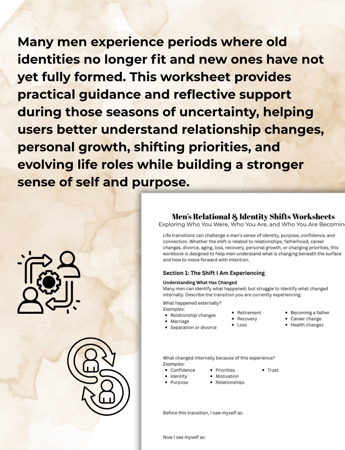 Men’s Relational & Identity Shifts Workbook Life Transitions, Relationships, Purpose & Personal Growth