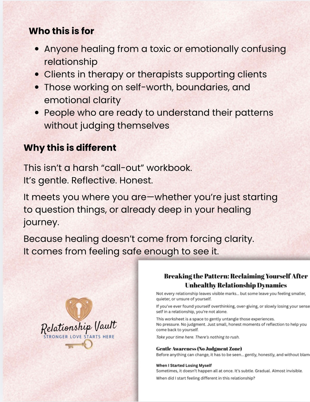 Reclaiming Yourself, Unhealthy Relationship Patterns, Rebuild Self Worth & Boundaries Emotional Abuse Recovery Therapy Worksheets PDF