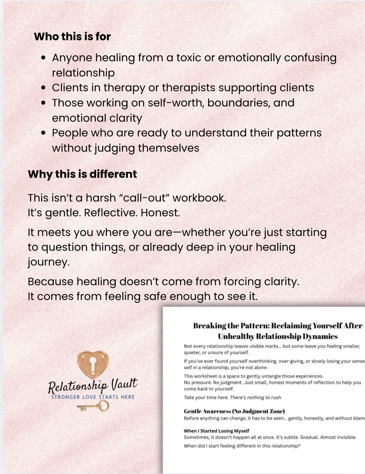 Reclaiming Yourself, Unhealthy Relationship Patterns, Rebuild Self Worth & Boundaries Emotional Abuse Recovery Therapy Worksheets PDF
