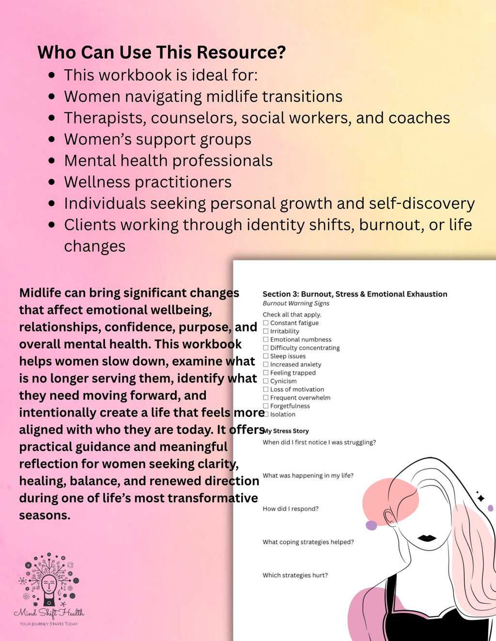 Women’s Midlife Reset Workbook Reclaim Your Identity, Purpose & Emotional Wellness Rediscover Yourself