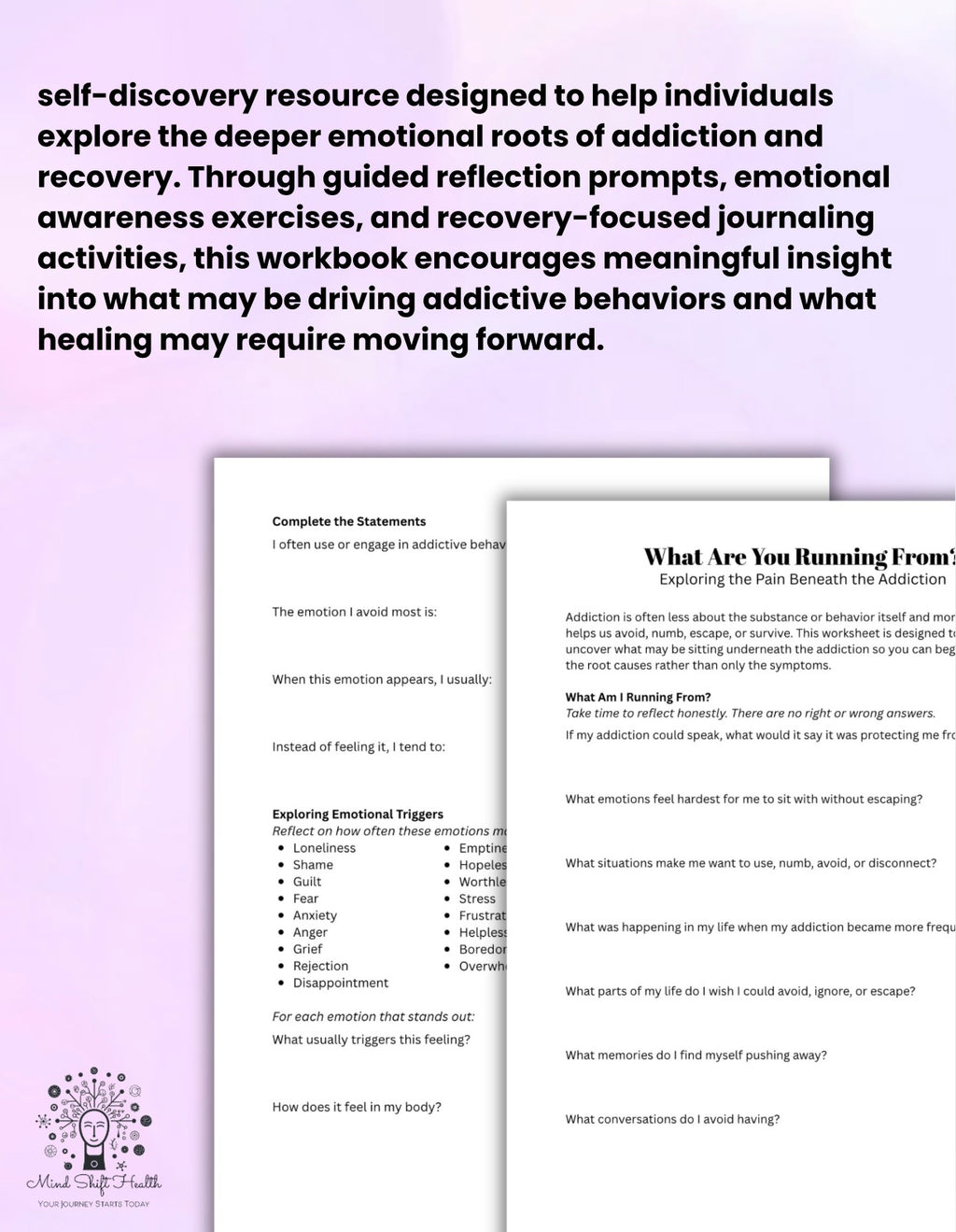 What Are You Running From? Addiction Recovery Workbook Self-Reflection, Triggers & Recovery