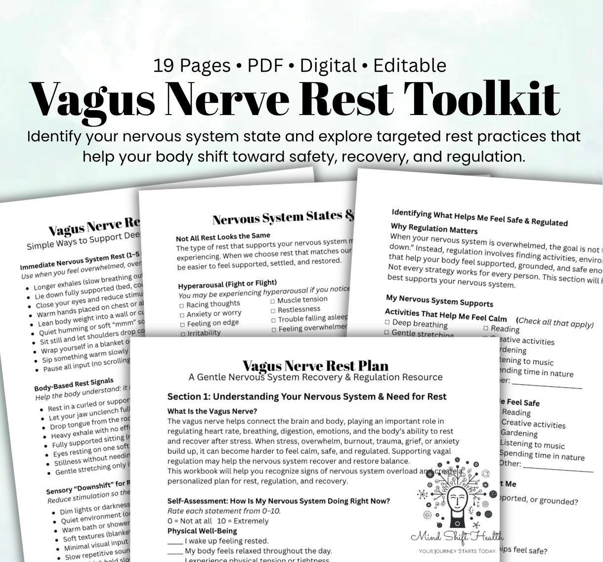 Vagus Nerve Rest Toolkit: Nervous System Recovery & Rest Support Guide