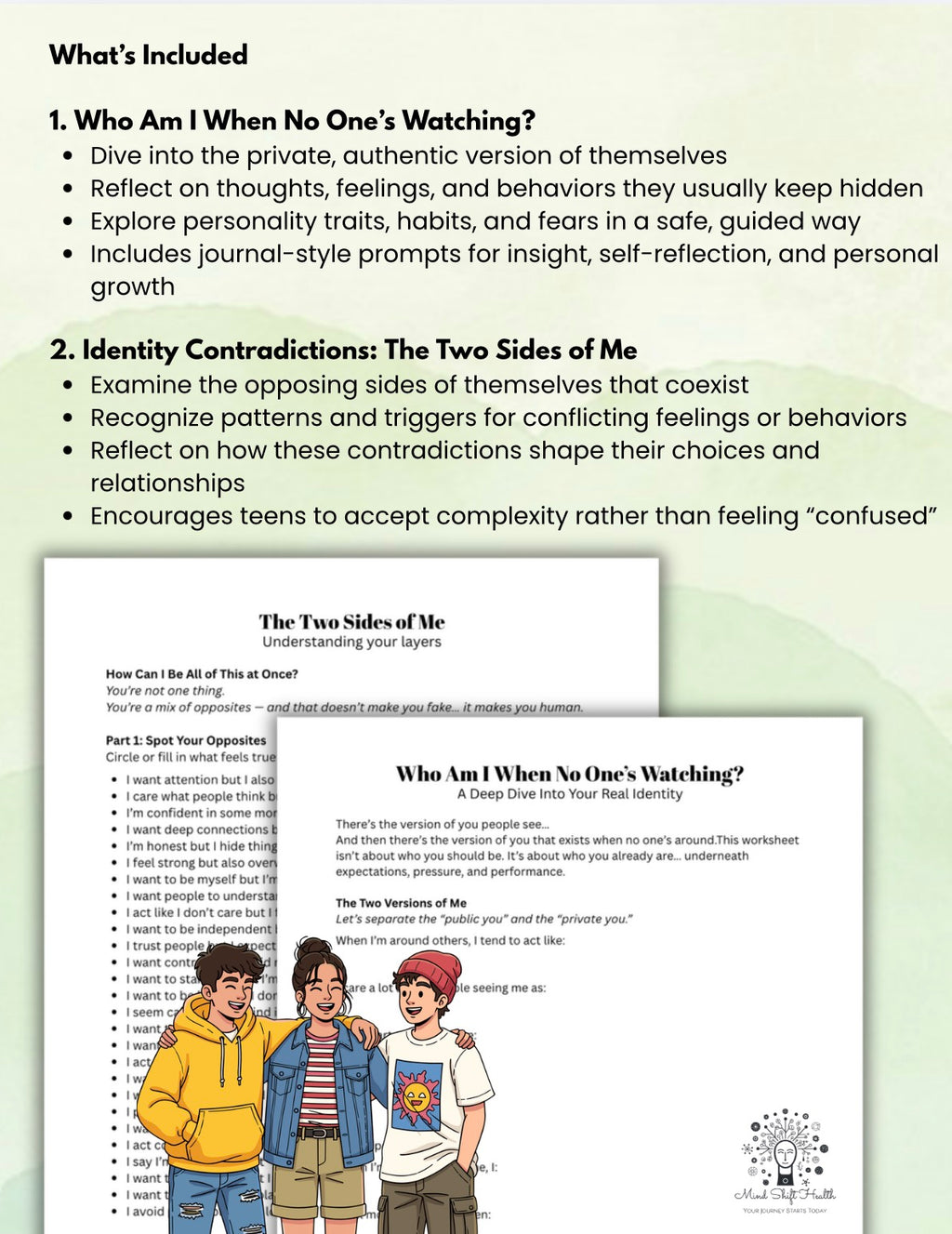 Teen Self-Discovery Worksheets: Explore Identity, Understand Emotions, Build Confidence