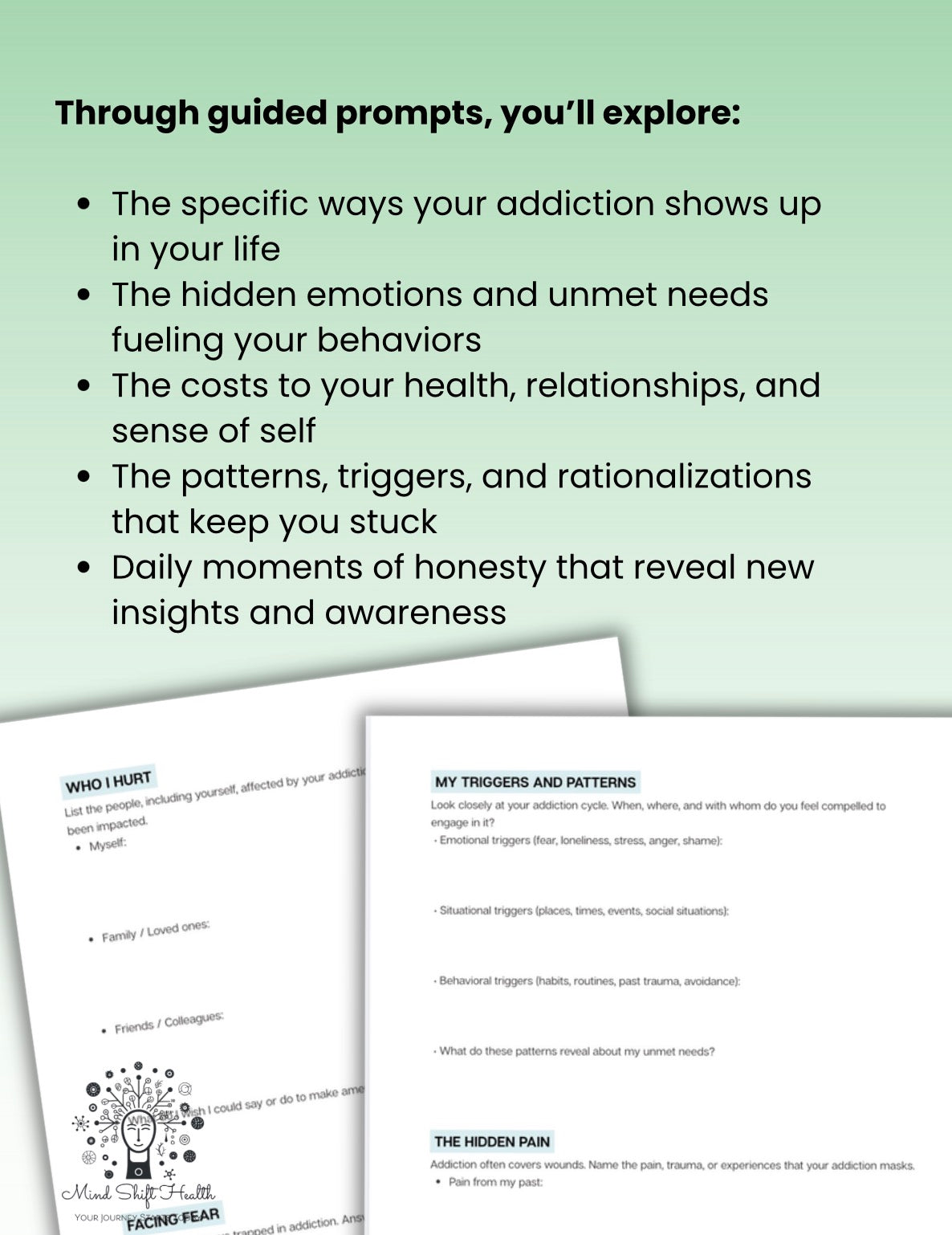 Just Being Honest Worksheet for Addiction Recovery Self-Reflection & Journaling Tool for Healing, Sobriety, and Emotional Awareness