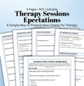 Therapy Expectations Worksheet for Clients First Session Intake Form Counseling Intake Tool Therapy Preparation Printable