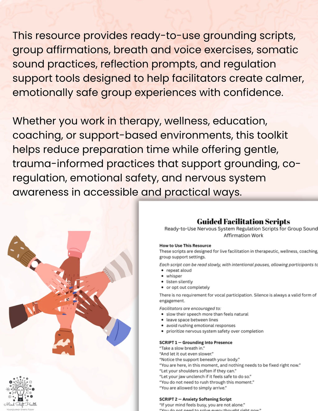 Group Affirmation Scripts for Therapists Regulation Through Voice Toolkit