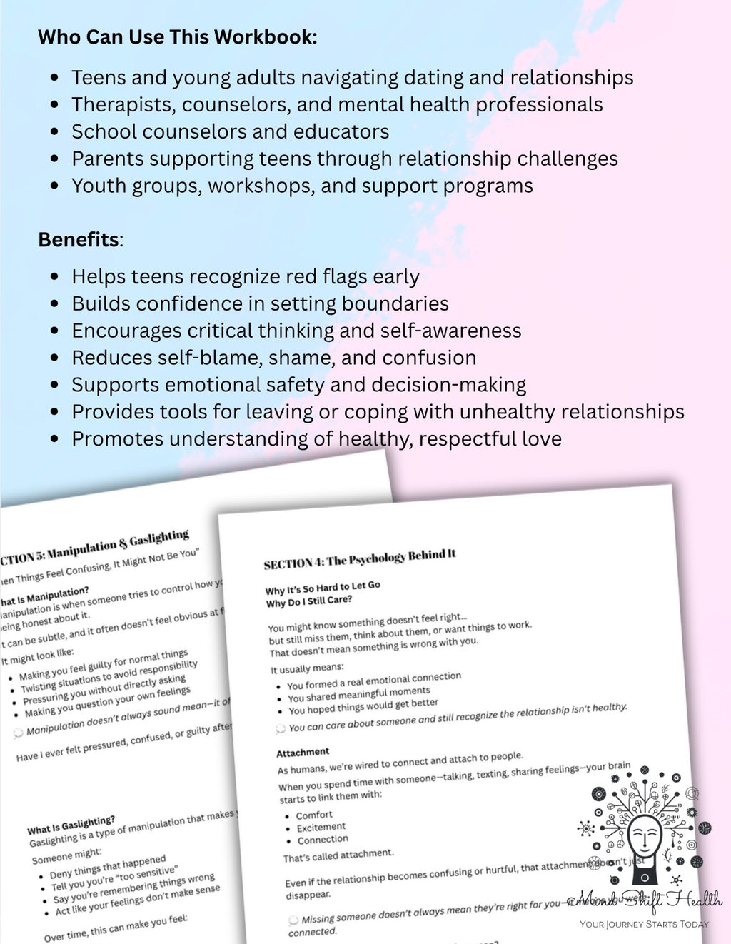 Teen Dating Abuse Workbook – Healthy vs Unhealthy Relationships, Red Flags, Boundaries & Self-Esteem PDF for Teens