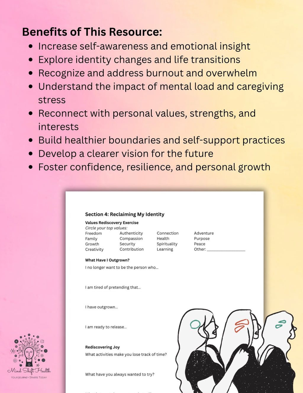 Women’s Midlife Reset Workbook Reclaim Your Identity, Purpose & Emotional Wellness Rediscover Yourself