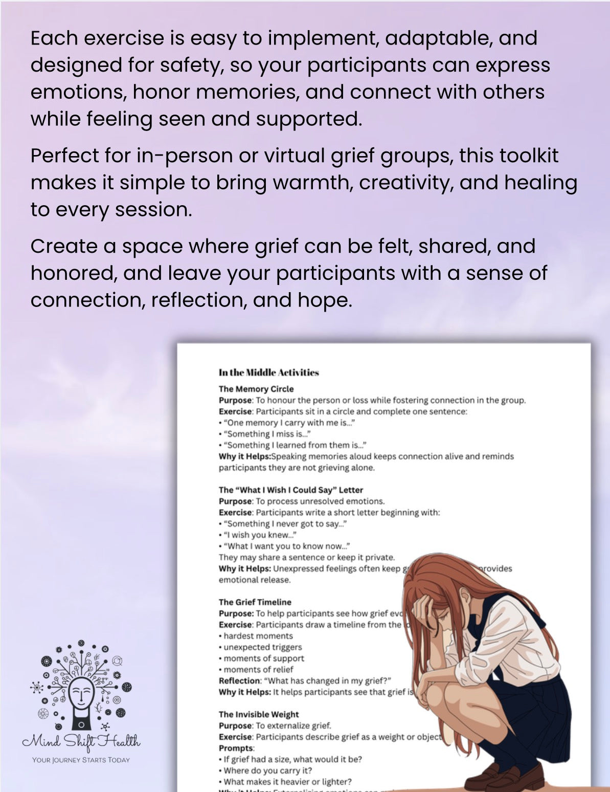 Grief Group Therapy Toolkit Creative Exercises, Art Therapy Activities & Rituals for Counselors and Support Groups