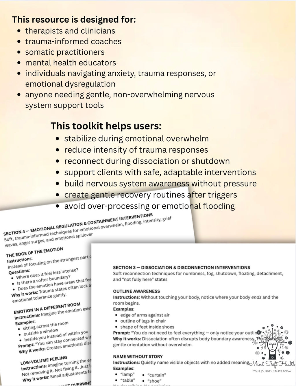 Trauma-Informed Intervention Toolkit Somatic, Emotional & Nervous System Regulation Support