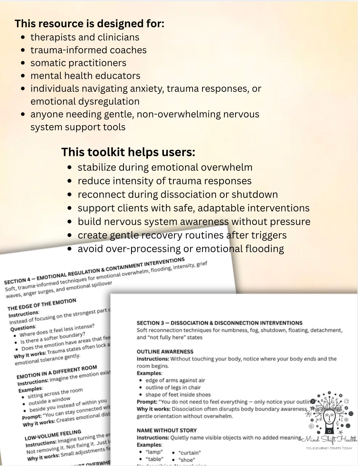 Trauma-Informed Intervention Toolkit Somatic, Emotional & Nervous System Regulation Support