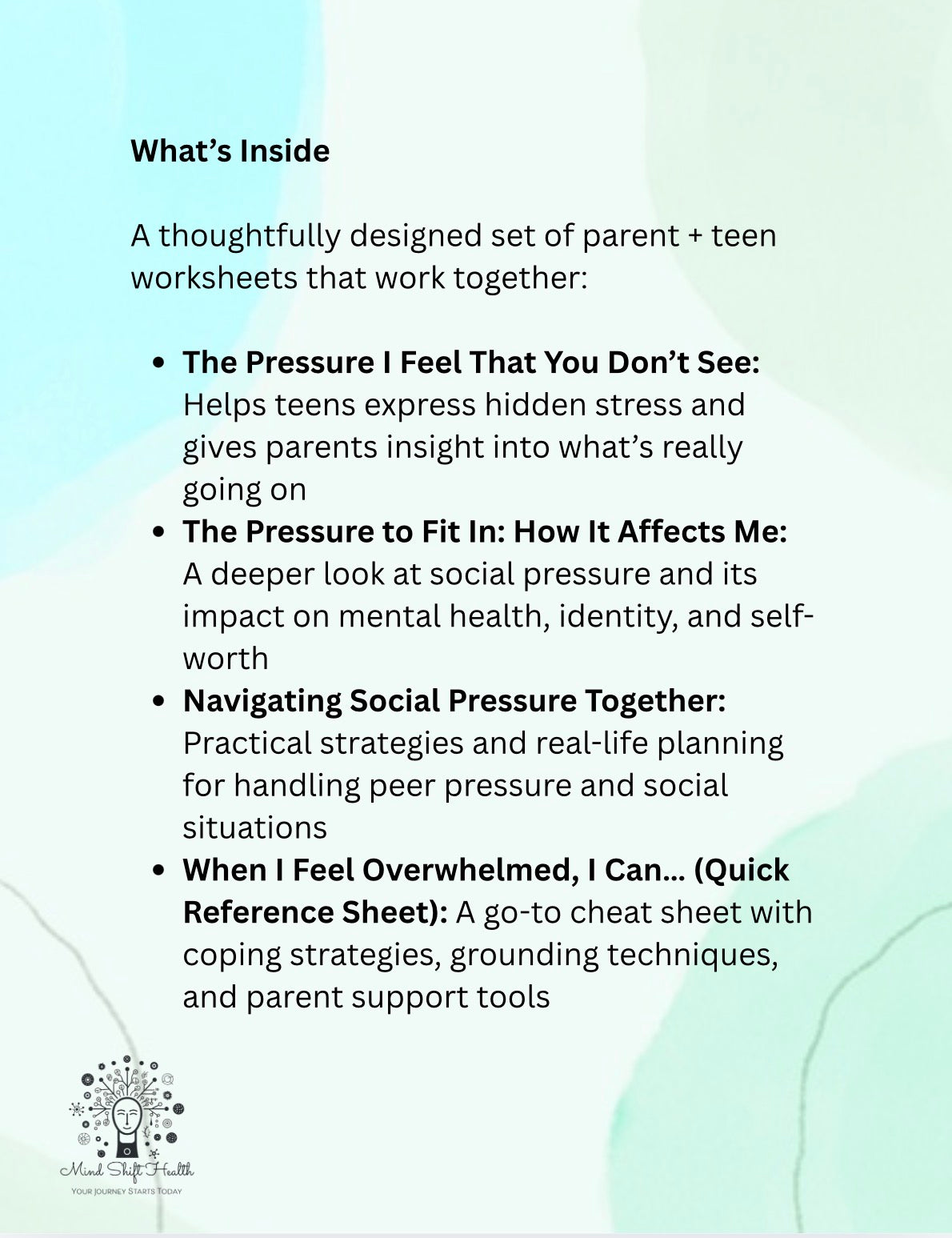 Under Pressure: Teen Stress & Social Pressure Worksheets for Parents and Teens