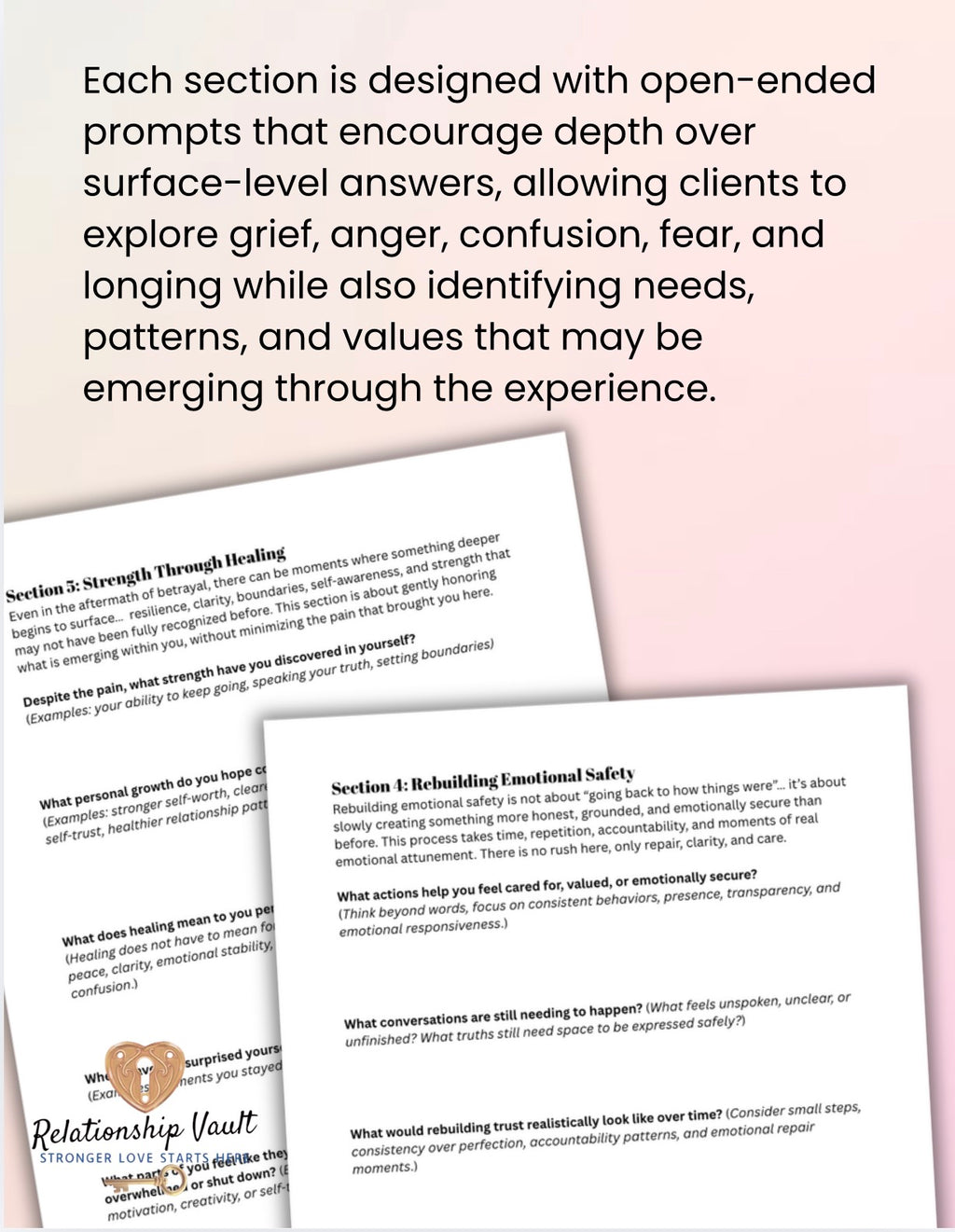 Affair Recovery Worksheet PDF Infidelity Healing & Betrayal Trauma Therapy Workbook for Individuals & Couples