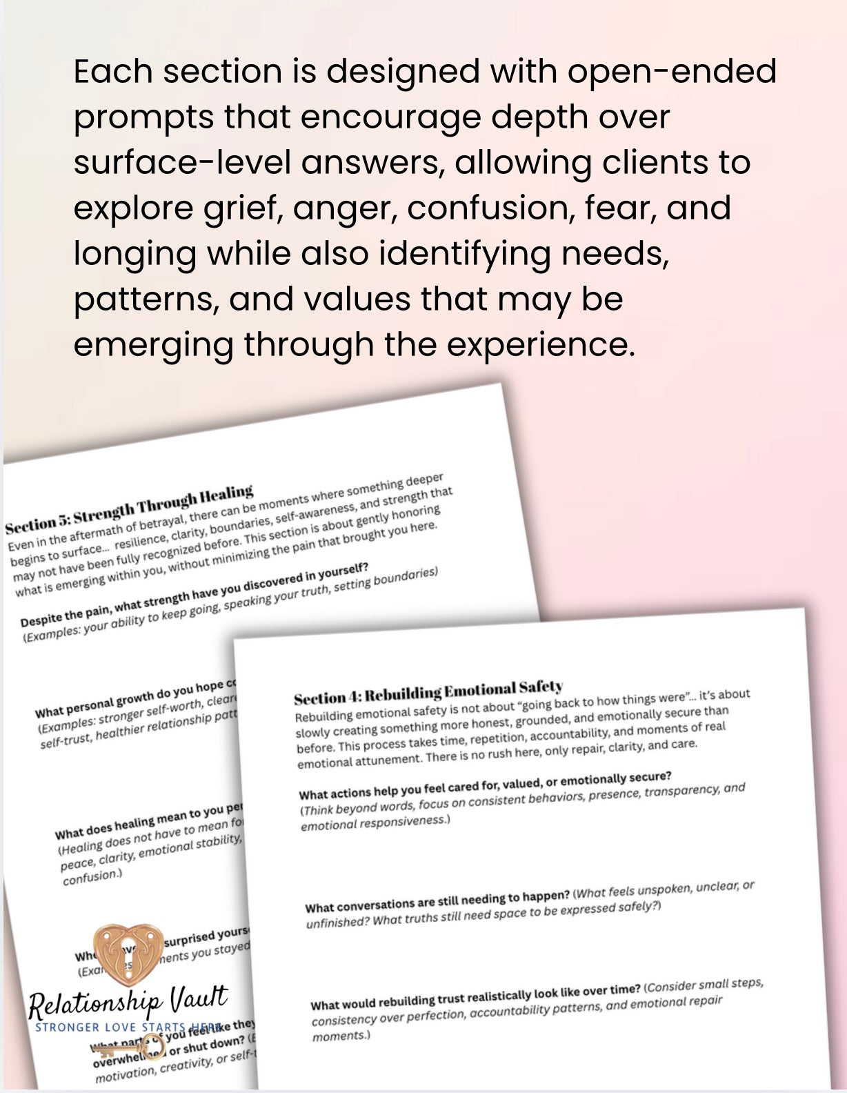 Affair Recovery Worksheet PDF Infidelity Healing & Betrayal Trauma Therapy Workbook for Individuals & Couples