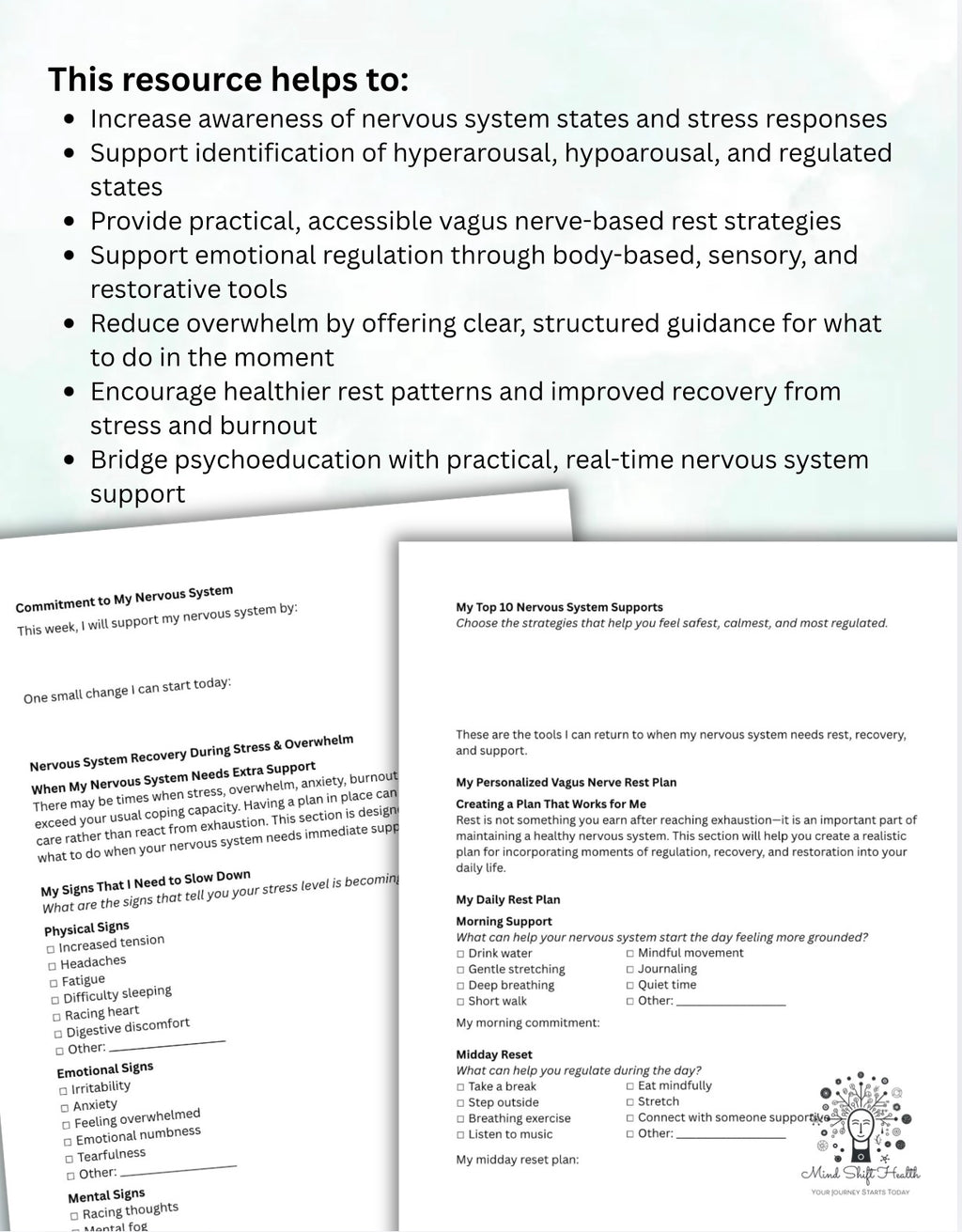 Vagus Nerve Rest Toolkit: Nervous System Recovery & Rest Support Guide