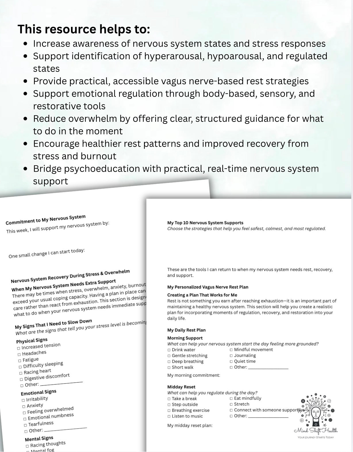 Vagus Nerve Rest Toolkit: Nervous System Recovery & Rest Support Guide