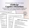 Cognitive Distortion Challenge Prompts CBT Questions Negative Thoughts Out of the Box Coping Strategies for Negative Thinking Therapist Resource Self-Help Tool