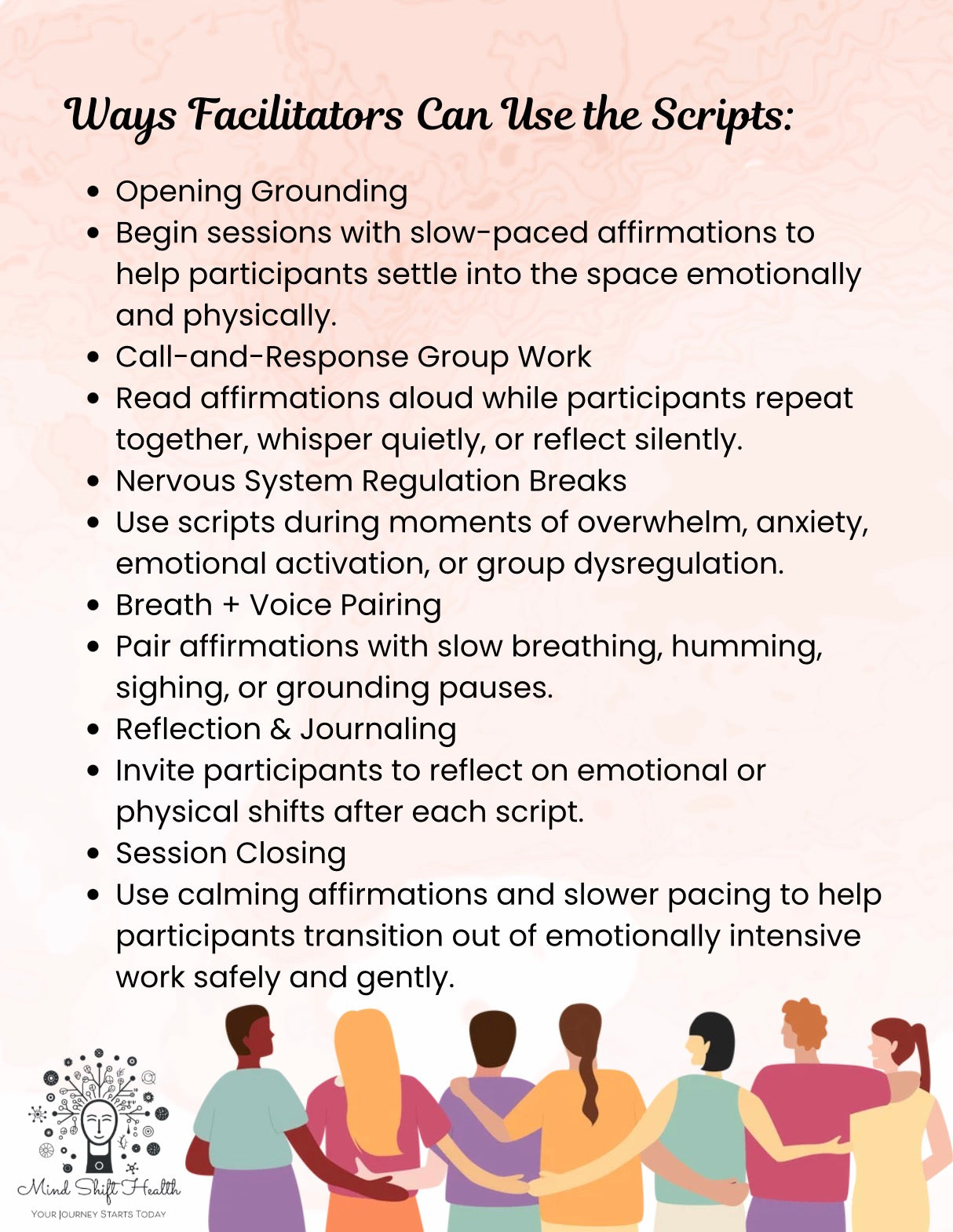 Group Affirmation Scripts for Therapists Regulation Through Voice Toolkit
