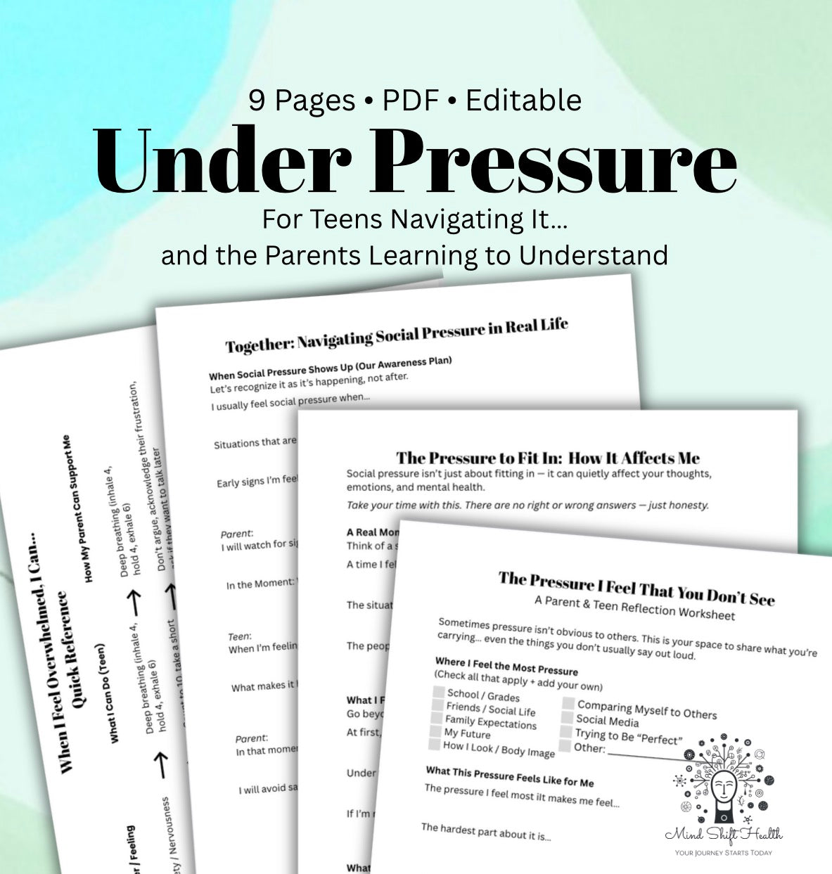 Under Pressure: Teen Stress & Social Pressure Worksheets for Parents and Teens