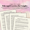 Polyvagal Exercises for Couples – 50 Co-Regulation Exercises + Reflection Worksheet for Connection & Intimacy