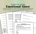 Emotional Abuse Workbook: Gaslighting & Toxic Relationship Recovery Worksheets