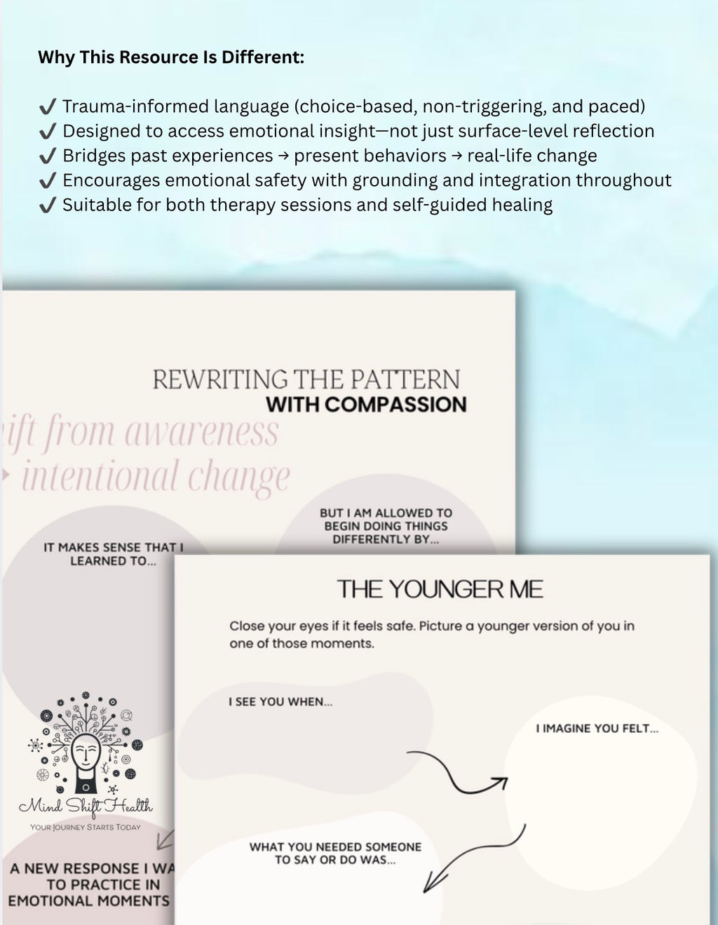 Emotional Neglect Healing Worksheets, Reconnect With Yourself, Inner Child & Relationship Healing, Trauma-Informed Printable Workbook