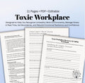 Toxic Workplace Recovery Workbook Burnout, Workplace Anxiety & Stress Relief Coping Skills Printable Guide