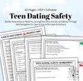 Teen Dating Safety Workbook Healthy vs Unhealthy Relationships, Boundaries & Communication Skills