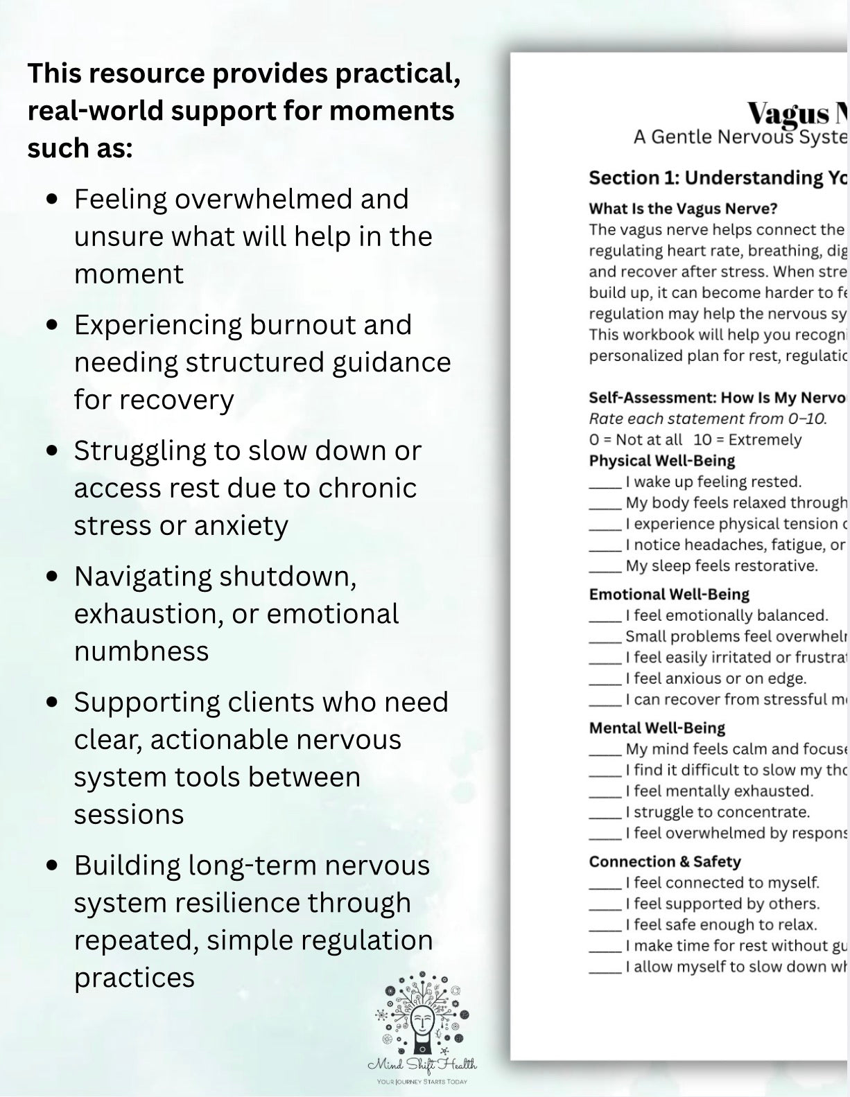 Vagus Nerve Rest Toolkit: Nervous System Recovery & Rest Support Guide