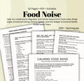 Food Noise & Emotional Eating Workbook Binge Eating Urges & Nervous System Regulation CBT Guide (Printable PDF)
