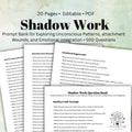 The Shadow Work Question Bank 500 Structured Prompts for Deep Emotional Processing & Guided Inner Work Sessions