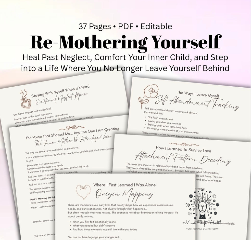 Re-Mothering Yourself A Deep Healing Workbook for Emotional Neglect, Attachment Wounds Learning to Stay