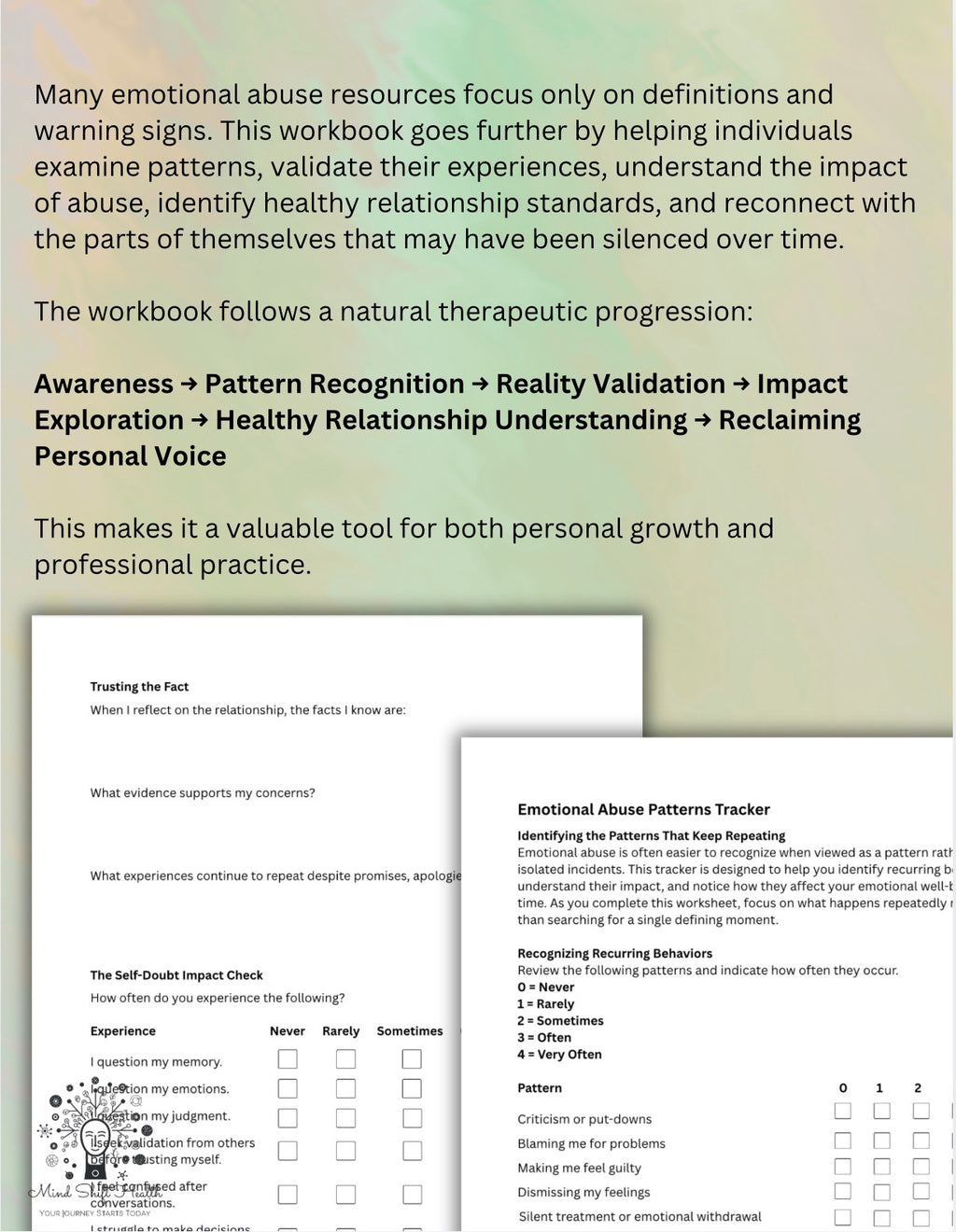 Emotional Abuse Workbook: Gaslighting & Toxic Relationship Recovery Worksheets