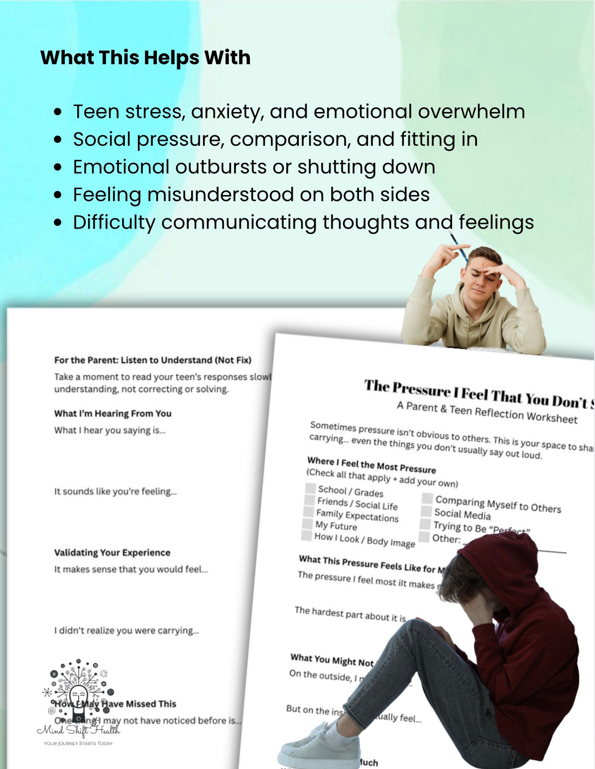 Under Pressure: Teen Stress & Social Pressure Worksheets for Parents and Teens