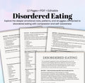 Disordered Eating Workbook for Adults Emotional Eating, Body Image & Self-Worth Healing Resource
