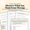 Therapy Goals Workbook Treatment Planning Worksheet for Therapists & Counselors Mental Health Goal Setting & Client Intake PDF