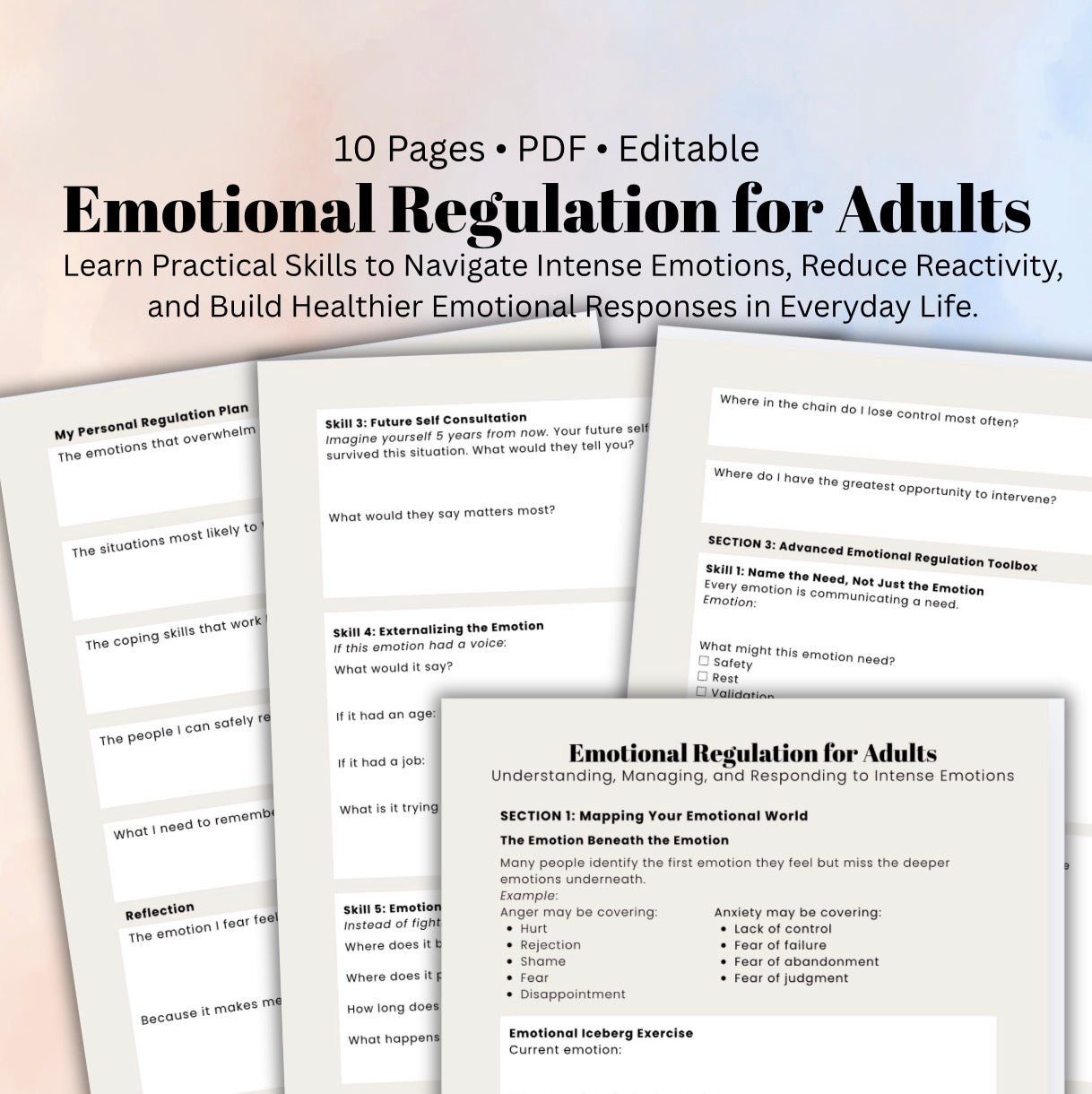 Emotional Regulation for Adults Workbook Understand Triggers, Manage Emotions & Build Healthy Coping Skills