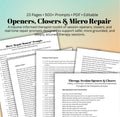 Trauma-Informed Therapy Session Toolkit Openers, Closers & Micro Repair Prompts for Clinicians