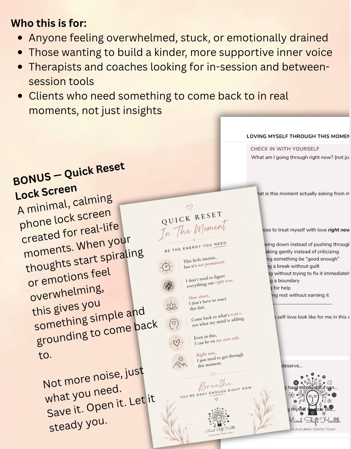 Be The Energy You Need Self Love & Inner Voice Worksheet