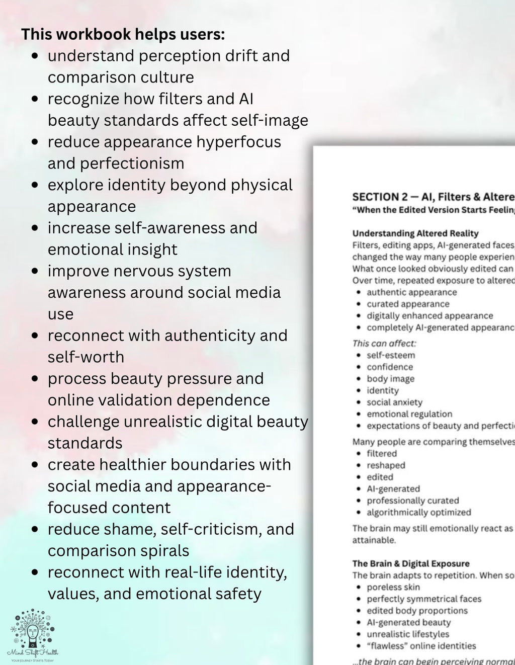 Perception Drift Workbook AI Beauty Standards, Self-Image & Social Media Comparison Appearance Insecurities