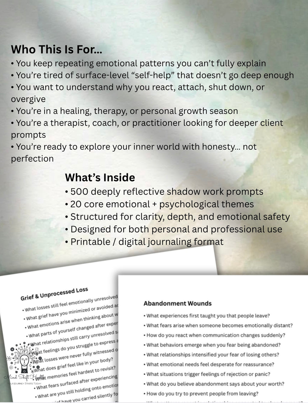The Shadow Work Question Bank 500 Structured Prompts for Deep Emotional Processing & Guided Inner Work Sessions