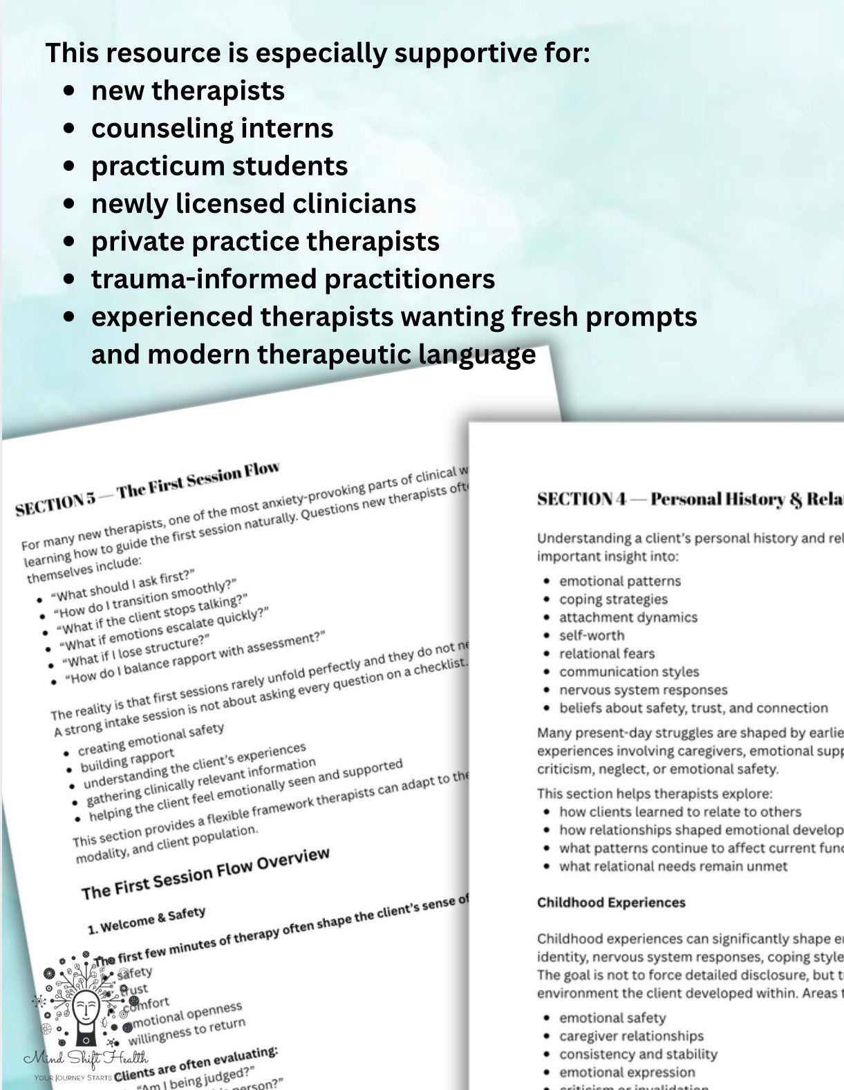 The Intake Session Companion Intake Questions & First Therapy Session Guide for Therapists